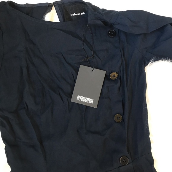 NWT reformation Katie dress navy size 2 XS blue - Picture 5 of 7